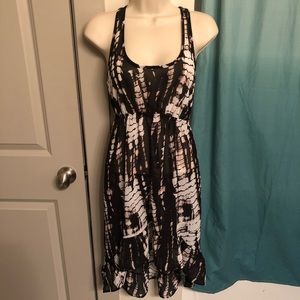 Black and white bathing suit cover up